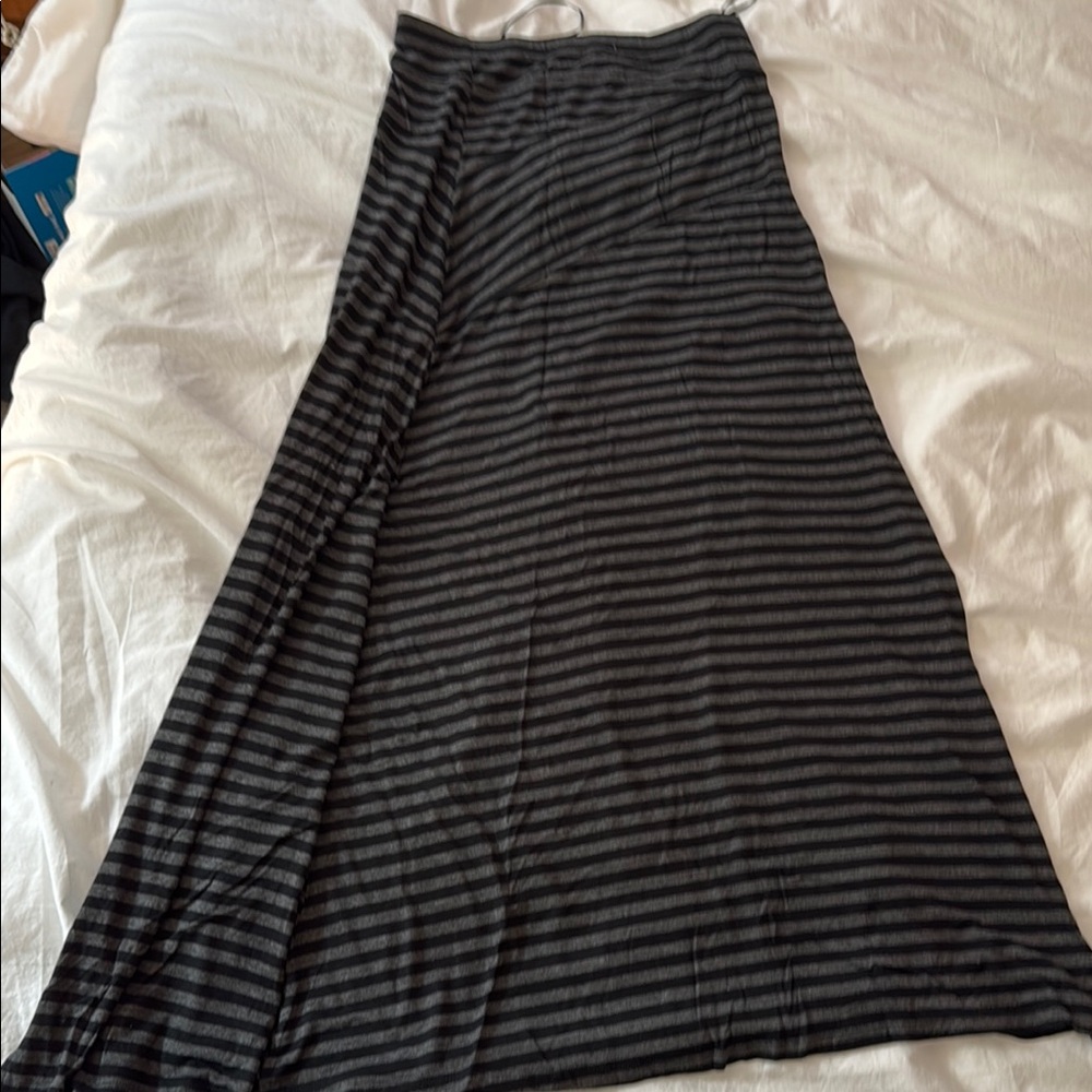 Striped Black and Gray Women's Skirt